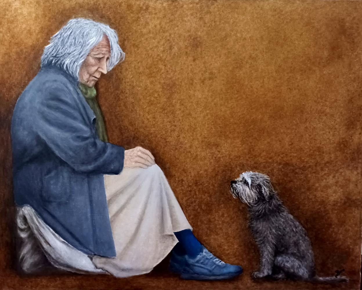 Pintura La Mirada, de Salvador Martínez (Boro)